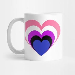 Genderfluid heart in heart Mug